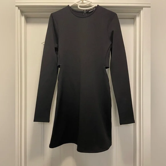 bhldn maya long-sleeve twist satin mini dress Lukea Long Sleeve Satin Mini Dress Red